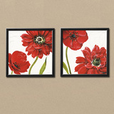 【预】宋庄经典手绘花卉油画简约欧式装饰卧室客厅餐厅《红花朵》