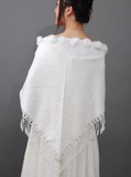 正品 最韩版毛新娘婚纱礼服冬季伴娘蕾丝白色毛绒围巾/丝巾/披肩