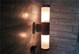 户外灯阳台壁灯户外壁灯防水欧式现代简约双头玻璃铝管壁灯LED