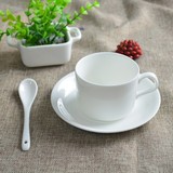 创意欧式纯白咖啡杯子陶瓷简约英式咖啡杯套装下午茶具花茶杯特价