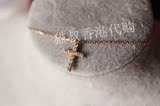 香港专柜正品代购 卡地亚 玫瑰金十字架钻石/蓝宝石 项链