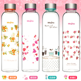 2016日本创意樱花玻璃杯子带盖耐热透明水杯星巴克随行杯便携水瓶