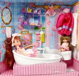 乐吉儿芭比娃娃套装大礼盒女孩子生日礼物浴室洗澡儿童过家家玩具