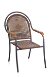 实木现代时尚藤椅欧式可折叠多功能田园简约木扶手铝藤椅餐椅