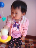 韩国外贸原单 女童中小宝宝毛衣针织开衫披肩空调衫 三色