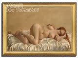 纯手绘现代东方裸体美女油画人体艺术高档原创会所装饰画睡美人