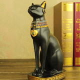 欧式复古创意埃及猫神装饰品酒柜树脂工艺品新房时尚家居摆件幇