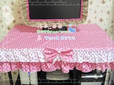 公主家居 田园粉色波点系列 公主桌布 电脑桌布 茶几餐桌盖布巾