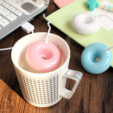 韩国糖果色 办公室静音usb小型迷你甜甜圈加湿器 便携空气加湿器