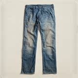 RRL复古咔叽  牛仔色水洗做旧工装休闲裤