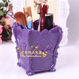 安娜苏刷具筒可爱韩国欧式公主首饰盒宜家梳妆台护肤品收纳盒
