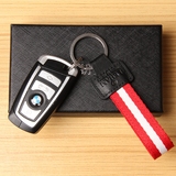Leham女生可爱创意钥匙链挂件真皮汽车钥匙扣316不锈钢钥匙圈BV01