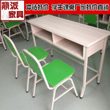 学生课桌椅学校重庆教学家具教师一对一辅导机构培训桌凳子带抽箱