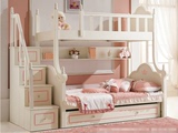 上下床双层床儿童实木床 公主高低床母子床1.2 1.5米女孩床粉色