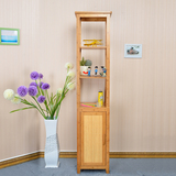 欧式天然楠竹制家具置物架宜家环保烤漆书房书柜收纳柜浴室立柜子