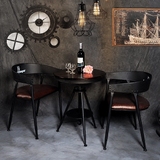 工业风复古咖啡厅桌椅甜品店奶茶冷饮店桌椅组合静吧酒吧方圆桌椅