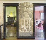 高档客厅背景大型壁画 欧式风格 画师纯手绘风景人物画 深圳墙绘