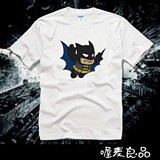 BATMAN蝙蝠侠衣服装 短袖T恤COS 修身 超人男女情侣2016新品