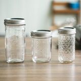 正品耐高温创意玻璃水瓶透明密封玻璃罐果汁杯腌渍罐玻璃水杯便携