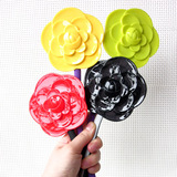 韩国玫瑰花朵可爱小镜子化妆便携式随身美容手柄折叠镜子创意礼品