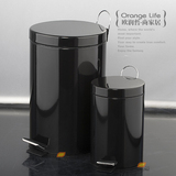包邮3L+12L高档欧式时尚创意金属户外家用厨房卫生间脚踏垃圾桶