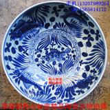 景德镇陶瓷器装饰碗 40厘米艺术大碗 仿古青花手绘菜盆工艺品摆件