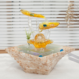创意家居流水摆件欧式风水球雾化加湿器假山喷泉客厅桌面小装饰品