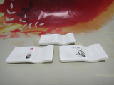 骨瓷 幻影双用筷子架 汤勺托 筷架 筷托两用汤匙垫 陶瓷酒店餐具