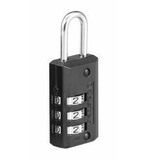 玛斯特锁 可重设黑塑壳可调密码挂锁646MCND 坚固耐用防腐蚀