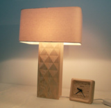 本来设计 方形折纸木质台灯 简约现代卧室床头灯 原创可调光