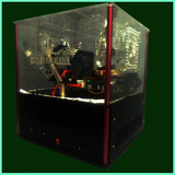 浇筑超厚亚克力电脑小主板MATX台式机透明机箱风水冷通用包邮直销