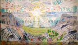 太阳II Edvard Munch 蒙克 装饰画 挪威艺术风景客厅书房卧室酒吧