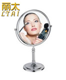 丽太双面全铜化妆镜 台式镜子8寸放大 浴室镜 美容镜 台式美容镜