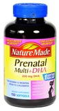 现货！美国 Nature Made Prenatal 孕妇多种维生素+DHA 150粒胶囊