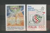 意大利1986年国际和平年邮票新2全
