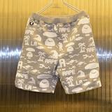 【现货秒杀】一毫子香港潮店 AAPE 海滩椰树抽绳棉质加绒短裤6085
