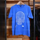 一毫子香港潮店 5CM男装 16夏 3D线条几何骷髅头印花短袖T恤1109