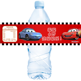 满减 饮料瓶贴矿泉水瓶标签不干胶贴定制10个汽车总动员闪电麦昆