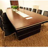 办公家具会议桌长桌简约现代大型双层板加厚办公条形桌椅组合定制