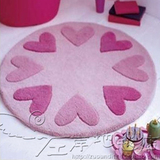 时尚粉色桃心圆形地毯客厅茶几沙发地毯卧室床边地毯电脑椅地毯