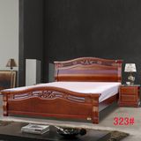 实木床中式双人床婚床美式床欧式床酒店宾馆1.8米1.5米成人床特价