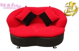 爆款创意客厅 欧式现代宜家双人布艺沙发嘴唇时尚大红成人沙发椅