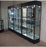 精品展柜玻璃展示柜陈列柜饰品 钛合金展架广州精品货架工艺品