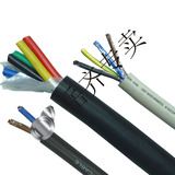 岳齐电线电缆  RVV铜芯护套软电线 四芯4*1.5平方 信号监控电源线