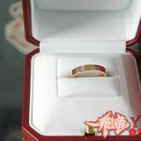 香港专柜Cartier卡地亚 18K玫瑰金 经典镶钻石戒指婚戒 B4086400
