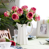 阑珊树-泰国玫瑰 家居装饰品假花 欧式客厅餐桌花艺绢花 仿真花