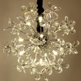 现代简约宜家创意水晶吊灯花朵水晶圆球形LED客厅餐厅卧室吧台灯