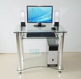 特价包邮现代台式电脑桌家用钢化玻璃电脑桌小户型办公电脑桌书桌