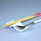 筷架 筷托两用汤匙垫 骨瓷双用筷子架汤勺托 筷子托 陶瓷酒店餐具
