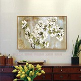 抽象花卉油画手绘装饰画玄关过道餐厅卧室单幅简美欧式画 苹果花